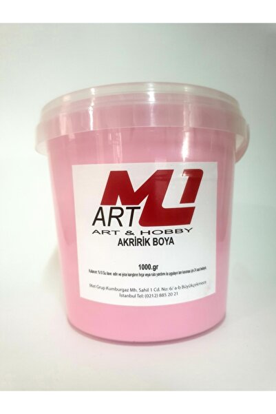 m1 art Akrilik Boya 1.kg --10 Renk Seçeneği, Ahşap, Tuval, Seramik , Duvar ,taş