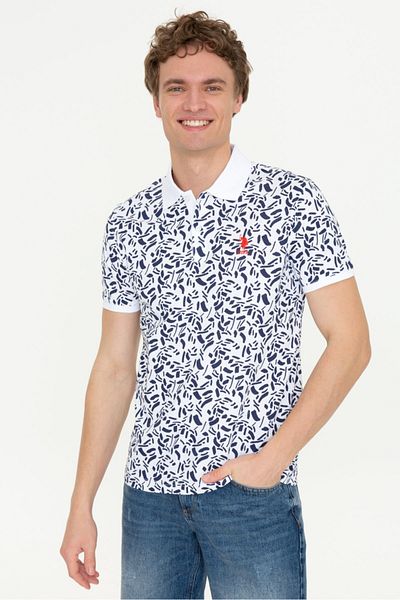 U.S. Polo Assn. Ανδρικό λευκό μπλουζάκι