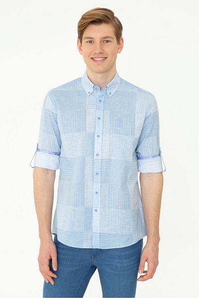 U.S. Polo Assn. Мъжка синя риза
