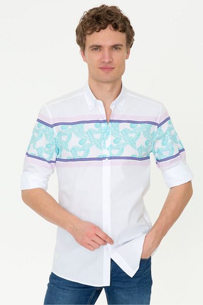 U.S. Polo Assn. Ανδρικό πουκάμισο - Ροζ