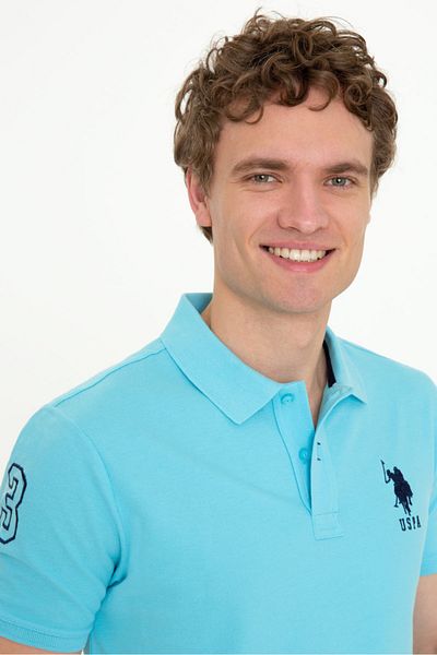 U.S. Polo Assn. Μπλε ανδρικό μπλουζάκι
