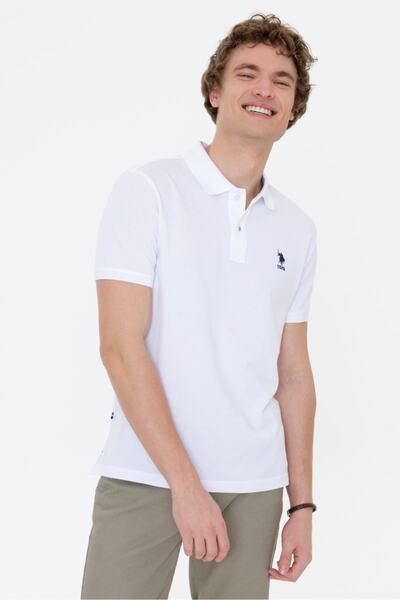 U.S. Polo Assn. تيشيرت رجالي أبيض