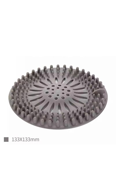 Lider مصفاة حوض المطبخ، مصفاة سيليكون مضادة للبكتيريا، رمادي فاتح