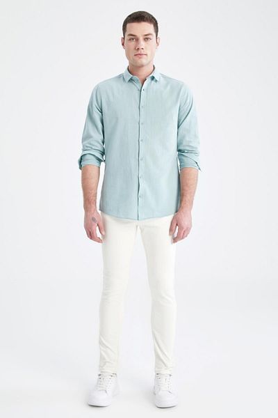 DeFacto Slim Fit košile s dlouhým rukávem