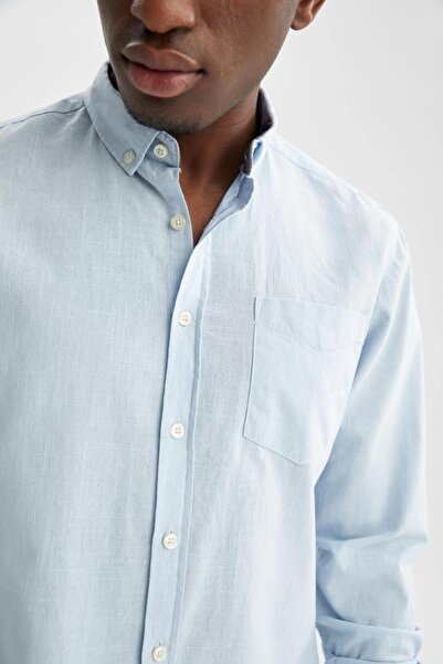 DeFacto Slim Fit polokošile s dlouhým rukávem