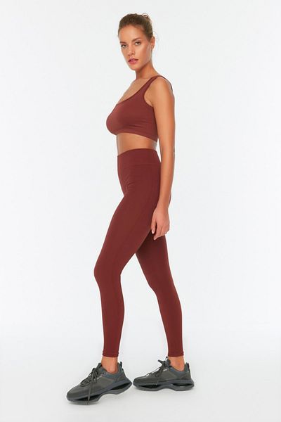 Trendyol Collection Sport-Leggings - Braun - Hoher Bund