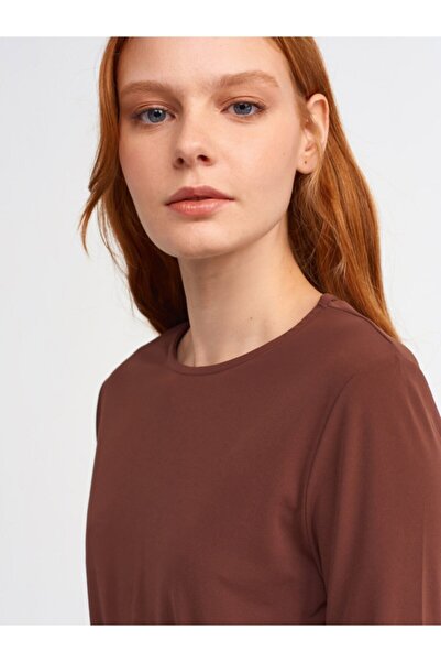 Dilvin 9152 Pencere Detaylı Elbise-ç.kahve