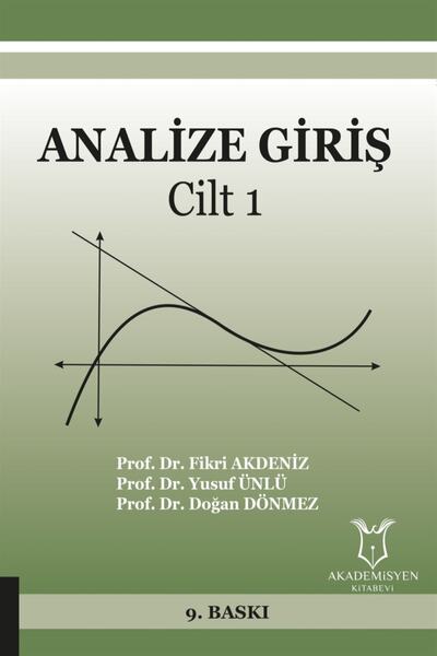 Akademisyen Kitabevi Analize Giriş Cilt 1 - Doğan Dönmez,Fikri Akdeniz,Yusuf ...
