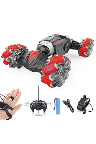 hediyecik 360 Derece Dönen El Sensörlü Kumandalı Akrobatik Araba Kırmızı