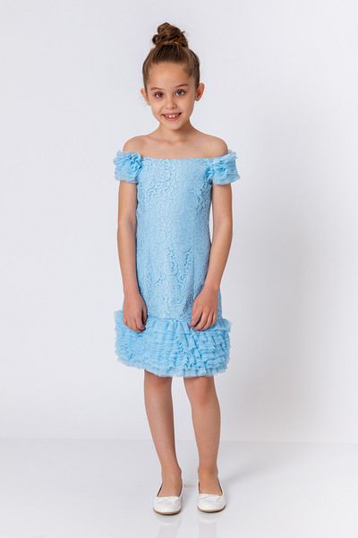 incity Rochie pentru fete din dantela albastru bebelus
