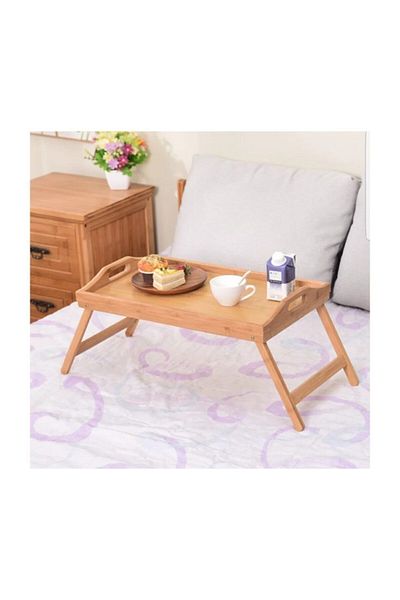 Nishev .Com Love Your Home Bamboo Tray with Folding Legs - Bed Enjoyment Tray Portable Tray