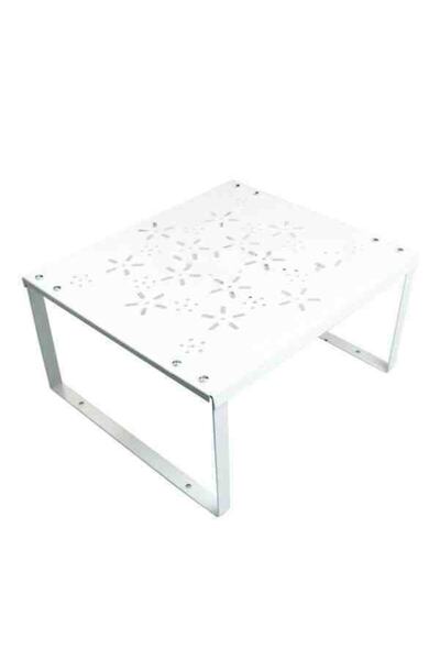 Dilli Ticaret منظم رف معدني متين مع أرجل بلاستيكية داخل الخزانة