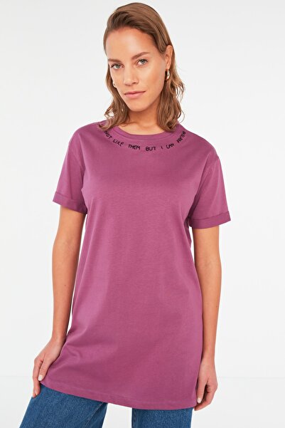 Trendyol Modest T-Shirt - Purple - Regular