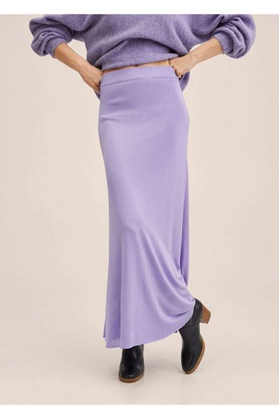 MANGO Woman Knitwear Flared Skirt