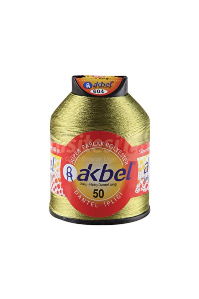 Akbel İplik Dantel, Oya Ve Panç Iplikleri - No 50 - 100 gr - 604 Açık Yağ Yeşili