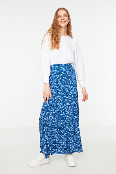 Trendyol Modest Skirt - Dunkelblau - Maxi