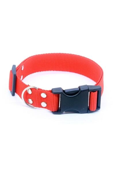 SAR Red Dog Walking Collar - 2in1 with Rubber Handle