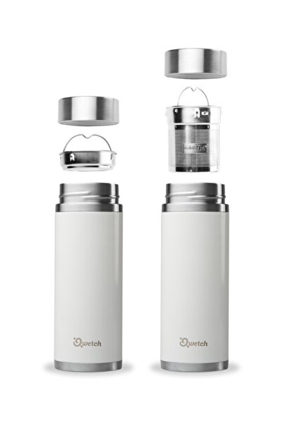 QWETCH Qt5030 Isı Yalıtımlı 400 Ml Termos - Ipeksi Beyaz