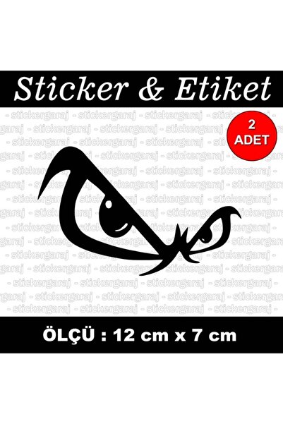 auto ملصق Tough Male Expression - ملصق متوافق مع خوذة الدراجة النارية والزجاج...