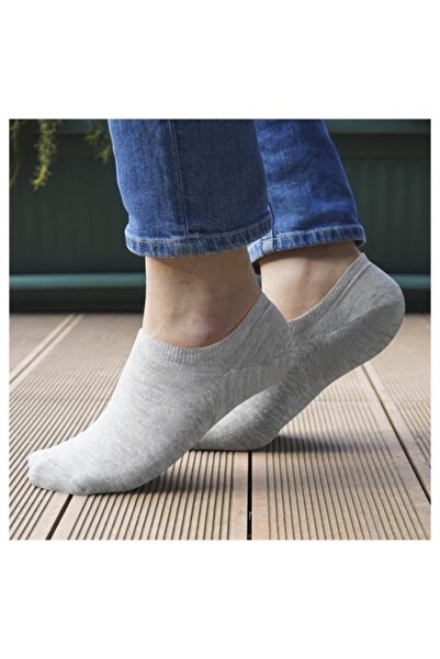 Meguca Socks Unisex Bambu Dikişsiz Patik Çorap Gri Renk 5 Çift