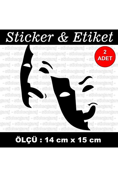 auto ملصق وجه قناع المسرح - ملصق متوافق مع الكمبيوتر المحمول الزجاجي لخوذة ال...