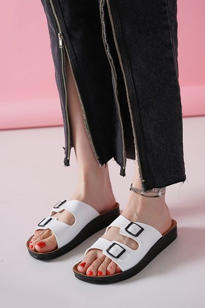 PNR TERLİK Women's Slippers Summer Comfortable Sole Home Beach Daily Slippers