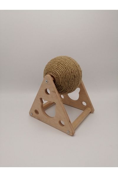 Ankaflex Cat Scratcher Toy - Wooden Jute String Pet Product and Scratching Apparatus