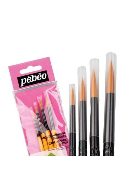 Pebeo Set de perii: 1 - 4 bucăți cu vârf rotund