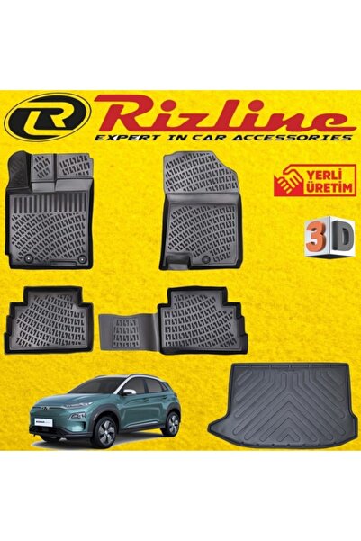 Rizline Hyundai Kona Hybrid 3d Havuzlu Paspas+bagaj Havuzu 2019 Sonrası