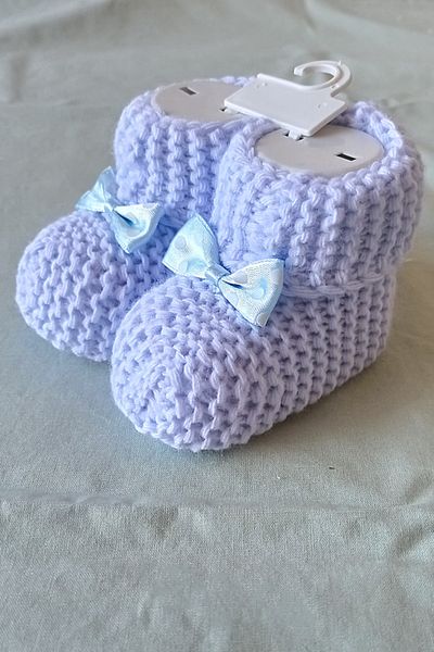 Mola E Ticaret Recos Bow Tie Knitted Baby Booties Suitable for 0-6 Months Use