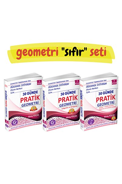 Gür Yayınları 30 Günde Sıfırdan Zirveye Geometri - Süper Set - 3 Kitap
