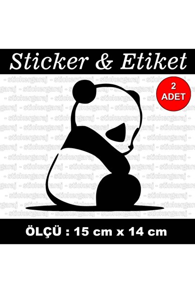 auto ملصق Panda Cute Unhappy - ملصق متوافق مع الكمبيوتر المحمول الزجاجي لخوذة...