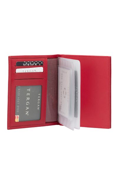 Tergan Red Leather Unisex License 01338c71