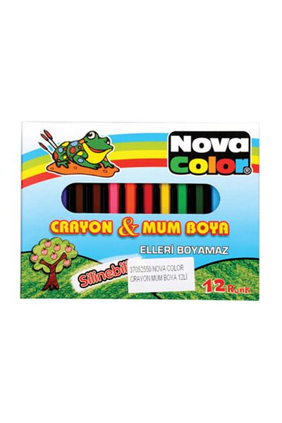 Nova Color Nc-1112 Erasable Crayon 12 Colors