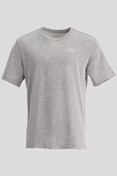 Kappa Logo Cafers Erkek Gri Melanj Regular Fit Tişört