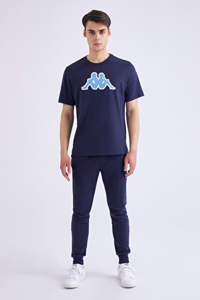 Kappa Logo Zobi Erkek Mavi-açık Mavi-beyaz Regular Fit Tişört