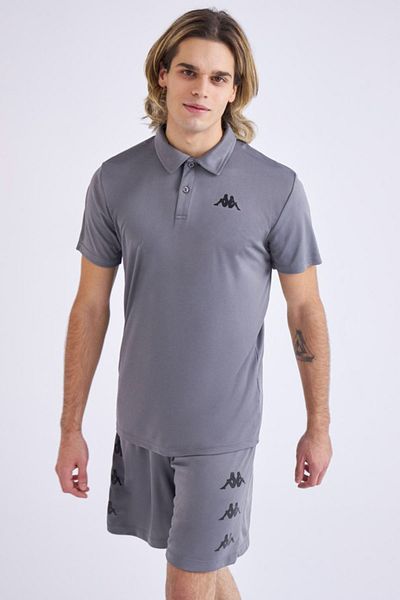 Kappa Kombat Poly Polo Men's Antra Gray Regular Fit Polo Collar T-Shirt