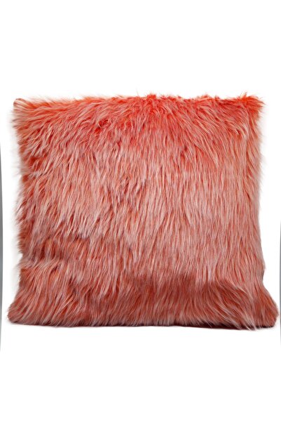 Paris Life غطاء وسادة قطيفة - برتقالي