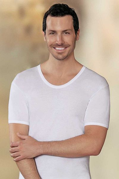 Şahinler Men's White 6-Pack 100% Cotton Undershirt Me001
