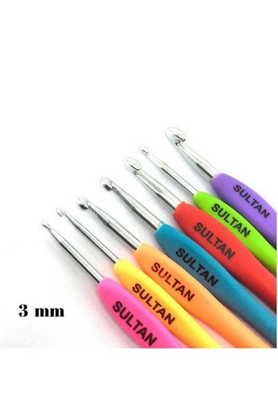 Sultan Silicone Handle Crochet Size 3