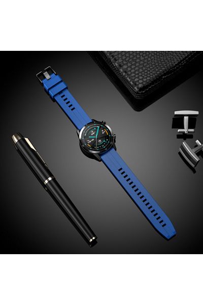 Nezih Case لساعة هواوي Gt3/Gt4/Gt5/Gt5 Pro 46 ملم - 22 ملم سلك جل سيليكون منقوش ناعم