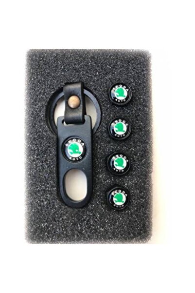 Skoda Set de capac pentru robinet din metal și breloc-