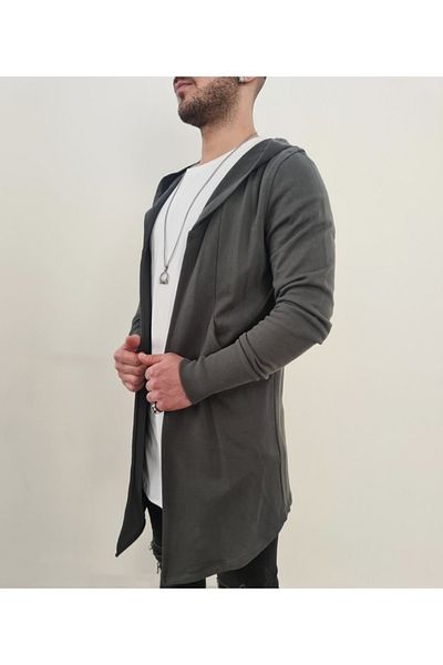 Boldy Ζακέτα με κουκούλα Long Fit Ανδρικό παλτό Ζακέτα Long Fit Ζακέτα με κουκούλα Longfit
