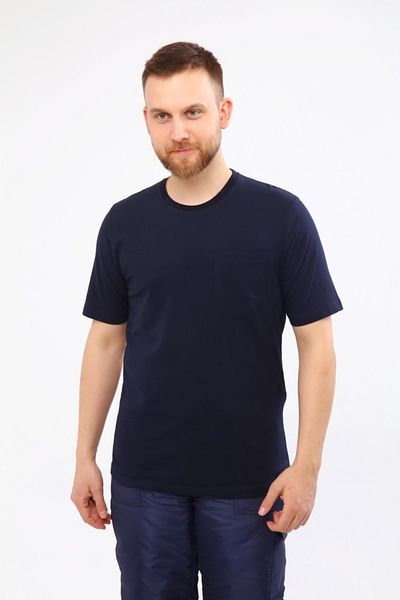 Çamdalı İş Elbiseleri Crew Neck Navy Blue Short Sleeve Single Jersey Work T-Shirt O Neck T-Shirt