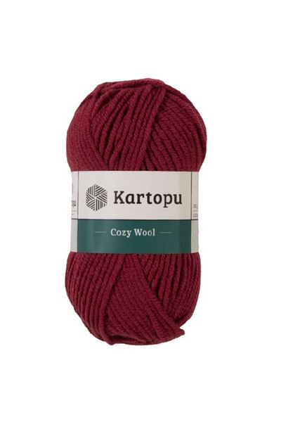 Kartopu Cozy Wool K1105 Claret Red 25% Wool Blended Thick Knitting Yarn