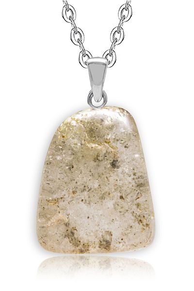 Tesbih Atölyesi Certified Raw Fossil Natural Rutile Quartz Stone Necklace