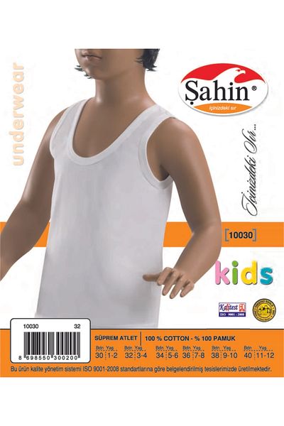 Şahin Boy's 3 Pack 100% Cotton Undershirt Shn10030eç