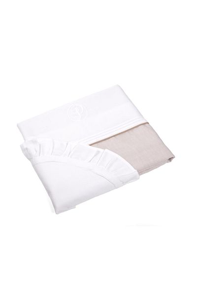 POETREE KIDS Oxford Taupe Baby Crib Bedding Set 80x80