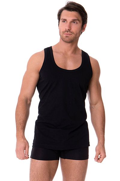 DOREA Men's Black 3 Pieces Cotton Single Jersey Tank Top