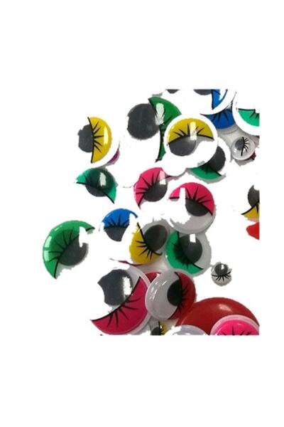 KRAF Kids Renkli Oynar Göz 15 Mm 50'li
